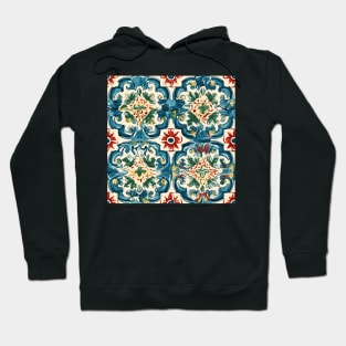 Italian Majolica Tile 9 Hoodie